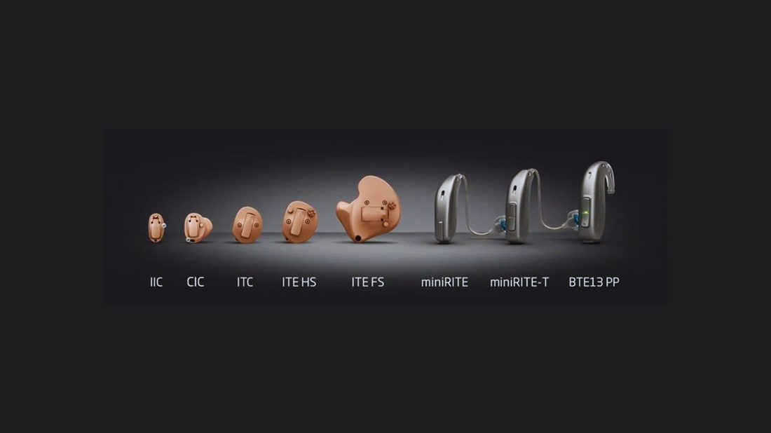Image showing different types of hearing aids.